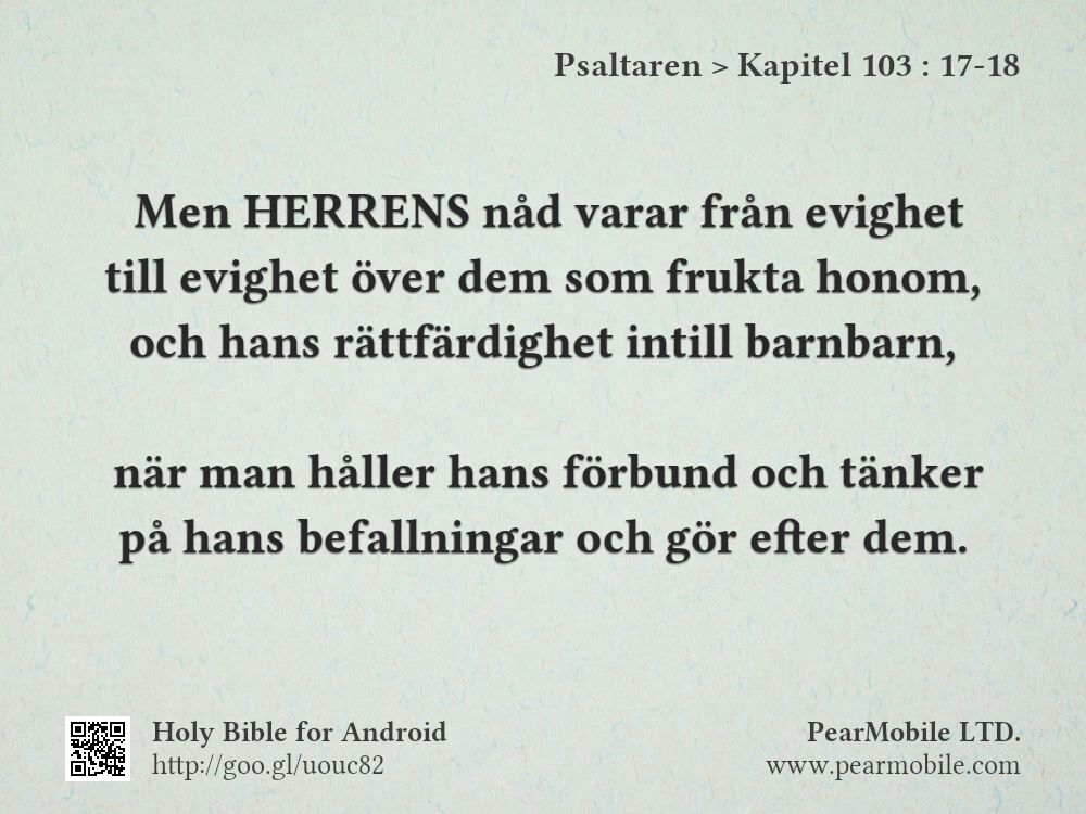 Psaltaren, Kapitel 103:17-18